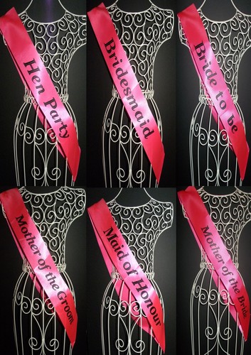 Bride sash hen party - be,