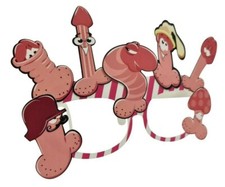 6 Hen Party Willy Glasses Team