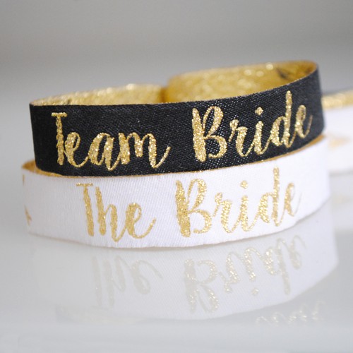 Team bride black gold hen - team,