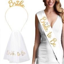 BRIDE TO BE Veil On Comb Tiara